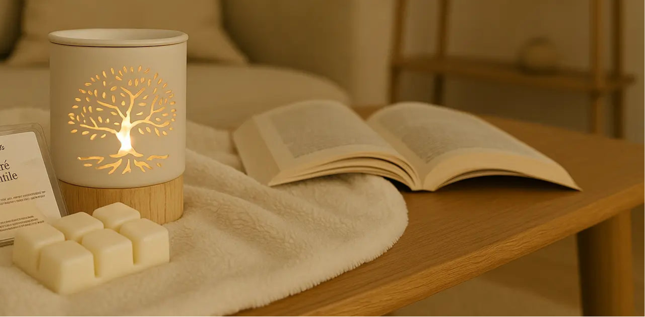 waxbrander tree of life en waxmelt - Roeloffs Candles - Japandi stijl