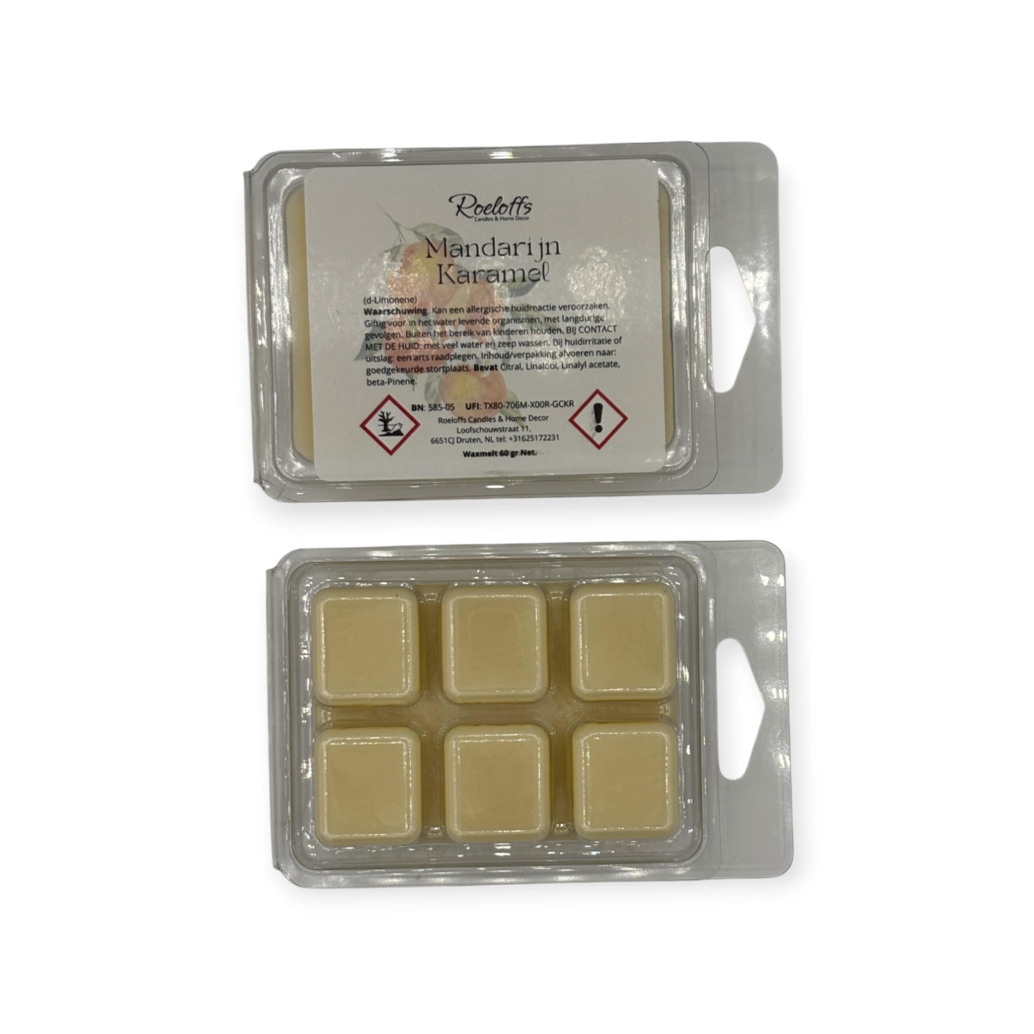 Waxmelt mandarijn karamel