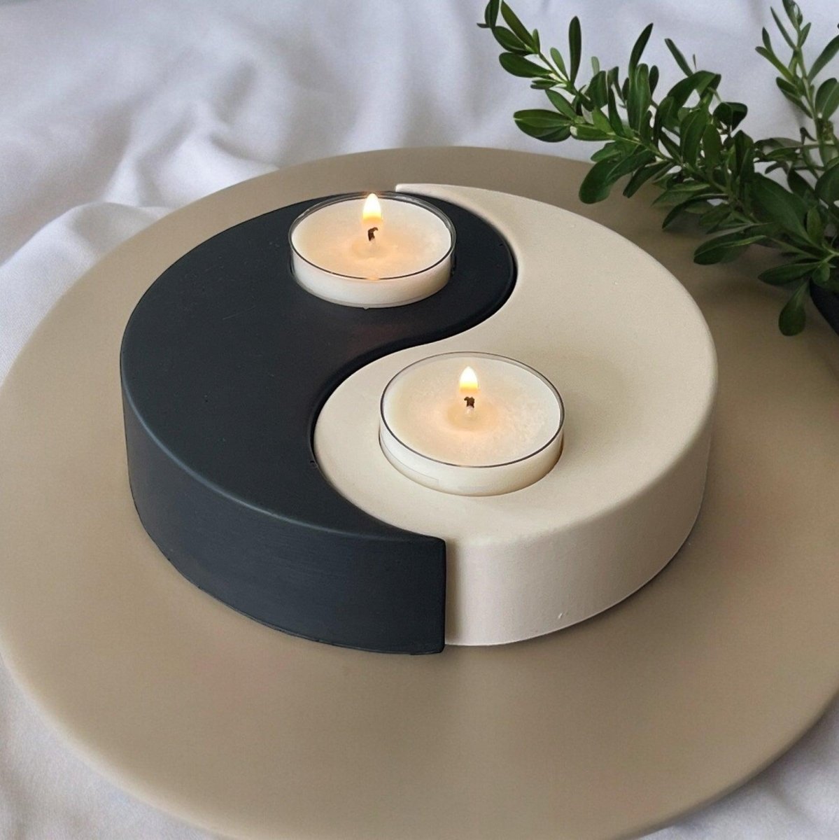 Waxinelichthouders Yin & Yang