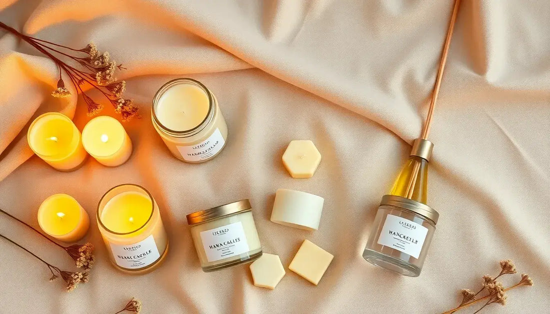 Originele cadeaus voor vrouwen: handgemaakte geurkaarsen, waxmelts en geurstokjes in een stijlvolle wellness setting