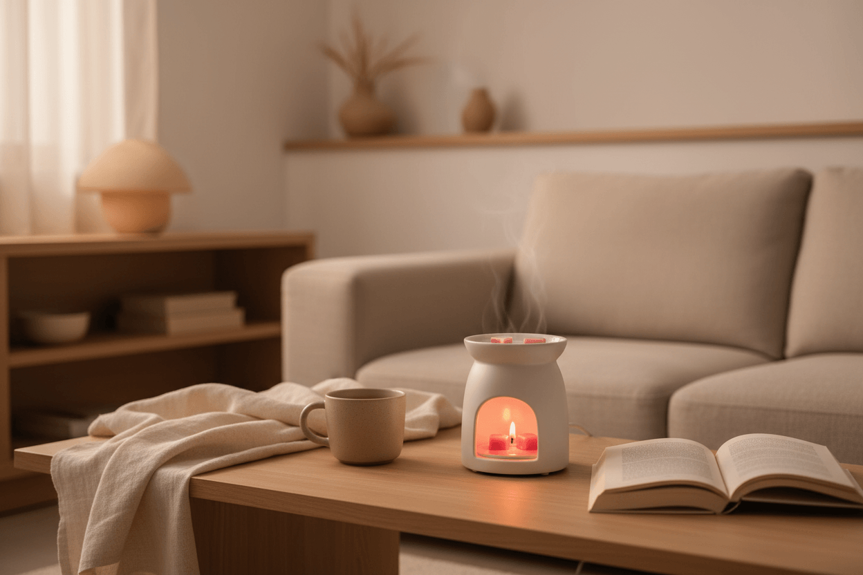 waxmelt snug and hug in geurbrander voor mentaal tot rust komen in de avond