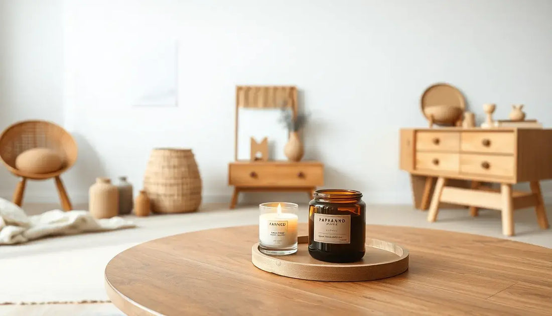 Japandi woonstijl met handgemaakte geurkaars
