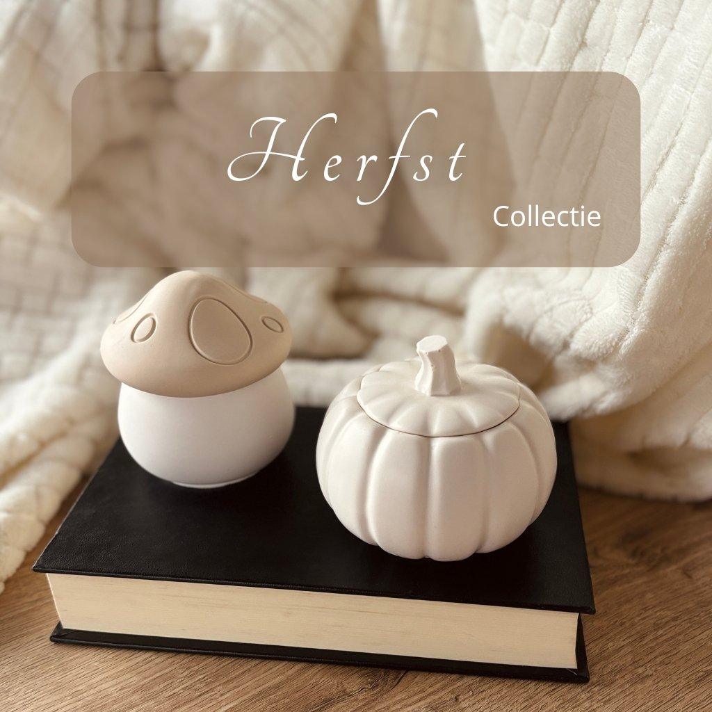 Herfst collectie met handgemaakte herfst geurkaarsen