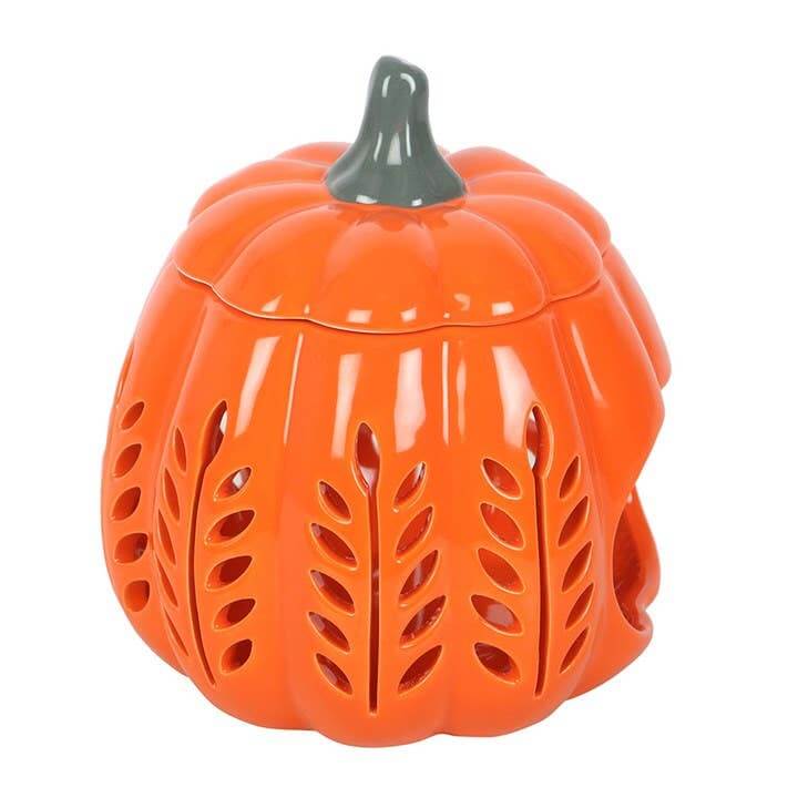 Waxbrander Pompoen Oranje zijkant