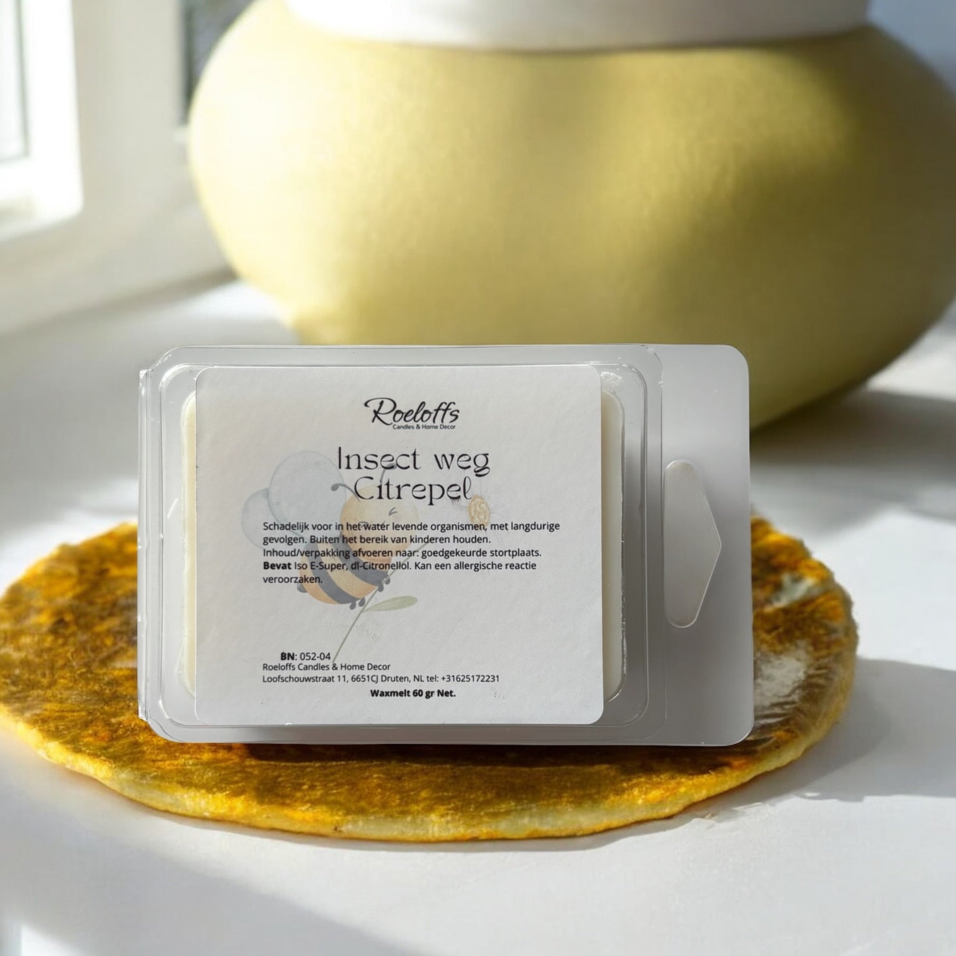 Waxmelt insect weg met citrepel om insecten op afstand te houden