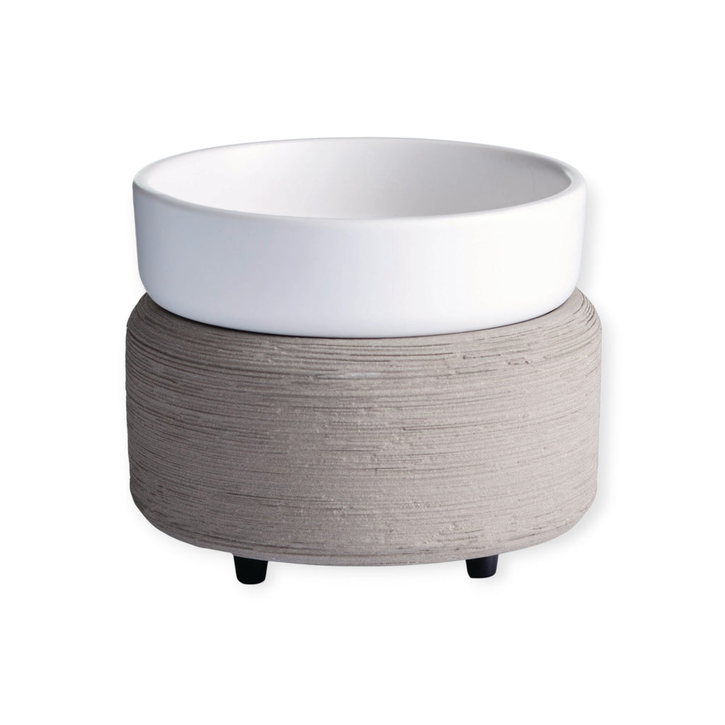 Elektrische waxbrander grijs van Roeloffs Candles | Veilige 2-in-1 geurlamp voor waxmelts en geurkaarsen