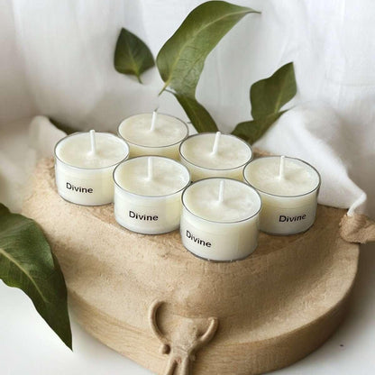 Geur waxinelichtjes Bergamot - Lelietje-van-Dalen 6 stuks | Divine - Roeloffs Candles & Home Decor