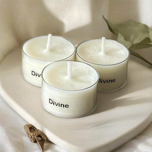 Proefpakket waxinelichtjes met geur Proefpakket geur Divine / Bergamot - Lelietje-van-Dalen Roeloffs Candles & Home Decor