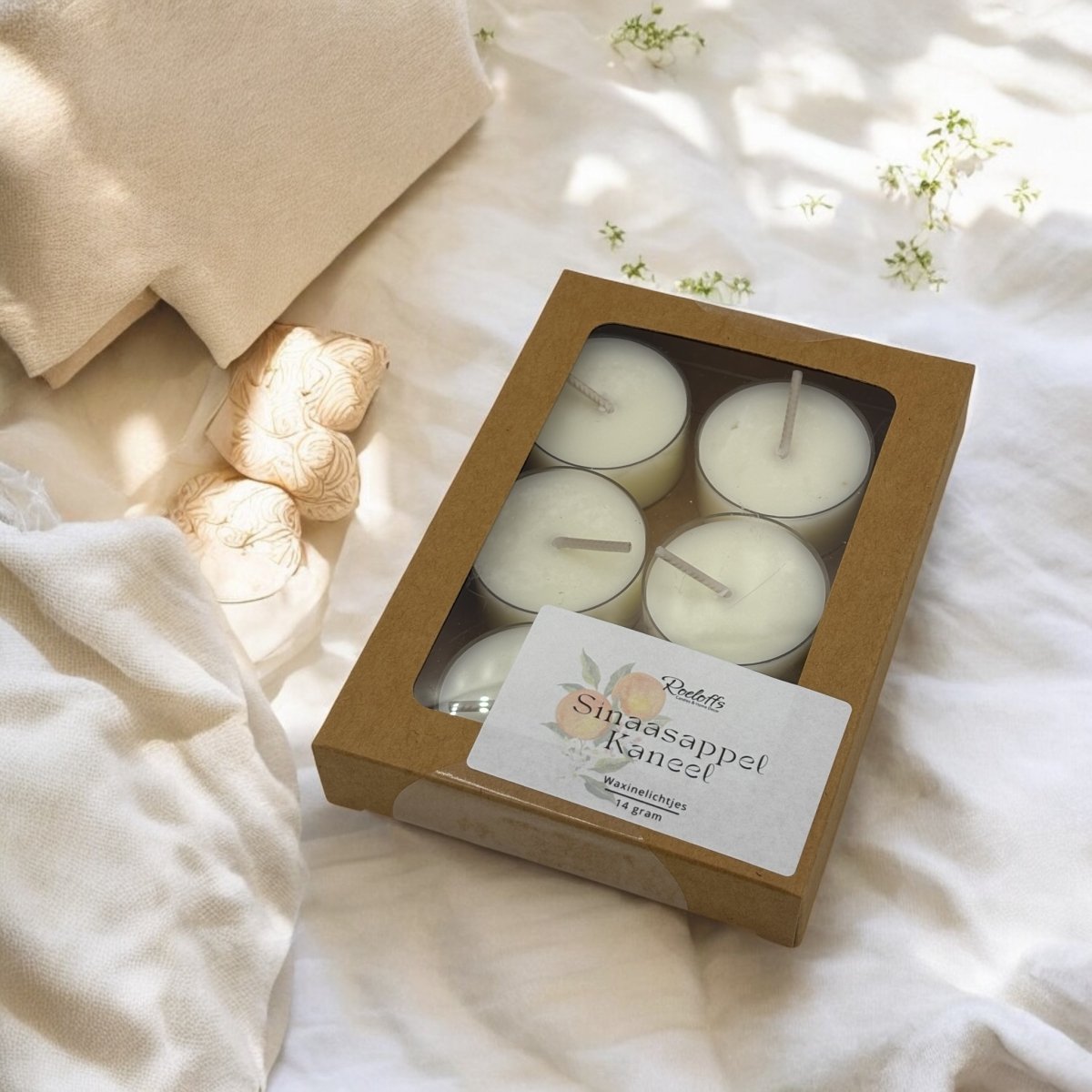 Geur waxinelichtjes Kaneel - SinaasappelbloesemRoeloffs Candles & Home DecorRCGeuwax00014