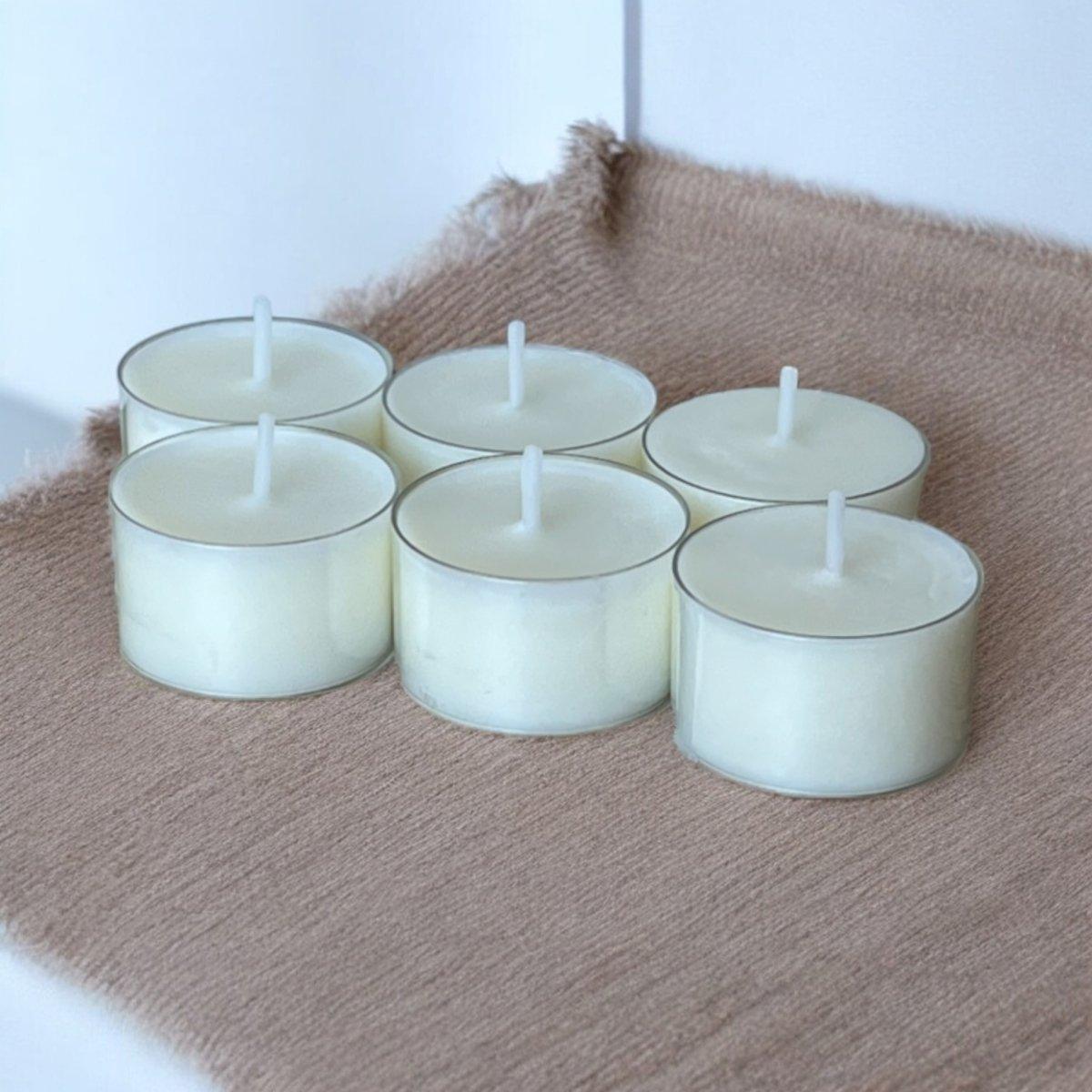 Geur waxinelichtjes Sinaasappel - Kokosnoot - Waan je op een tropisch eiland met een kokosnoot drankje in je hand. Deze waxinelichtjes met geur nemen je mee naar de zon waar alle zorgen van je af glijden Roeloffs Candles & Home Decor 