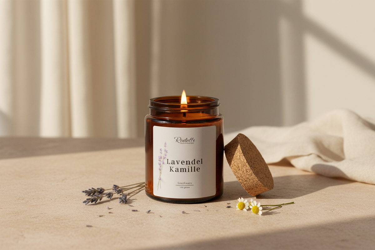 Lavendel Kamille – Lit Candle Wellness Scene