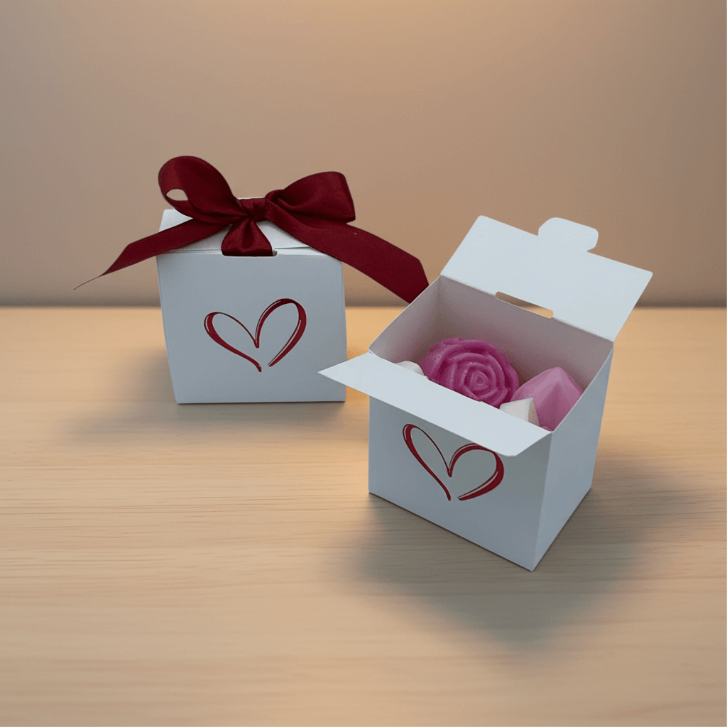 Valentine's wax melts with minimalist background