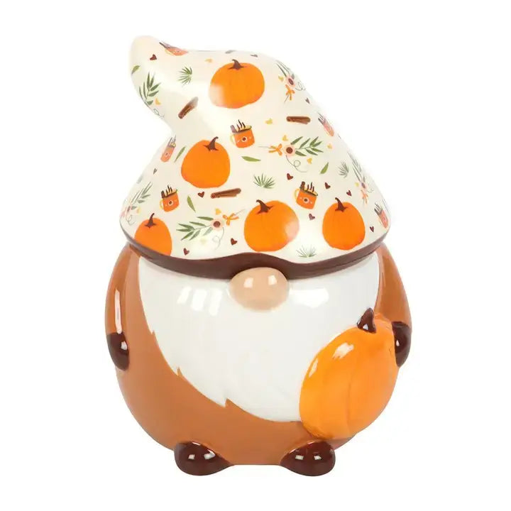 Waxbrander gnome met pompoen