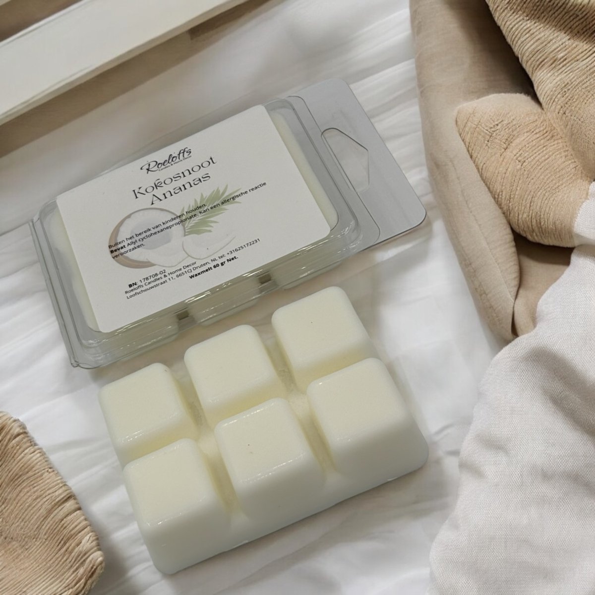 Waxmelt Kokosnoot - AnanasRoeloffs Candles & Home DecorRCWaxWax00098
