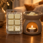 Waxmelt naast een keramische waxbrander