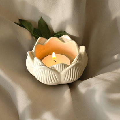 Woondecoratie Waxinelichthouder Lotus - Roeloffs Candles & Home Decor